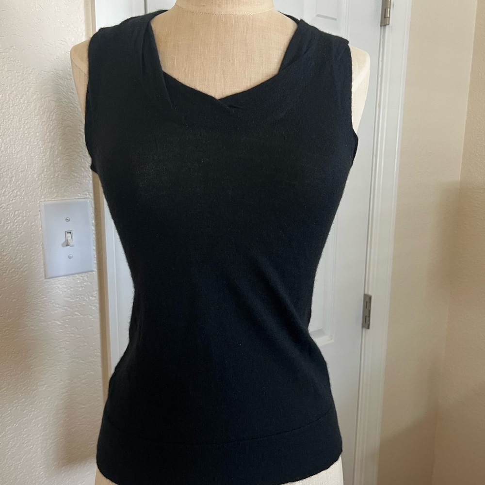 Tom Ford Black Fitted Cashmere Tank Top